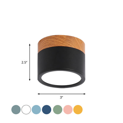 Vivolux | Kleine Deckenleuchte Macaron Metall Küchenbar Unterputzbeleuchtung in Gelb/Blau/Schwarz und Holz