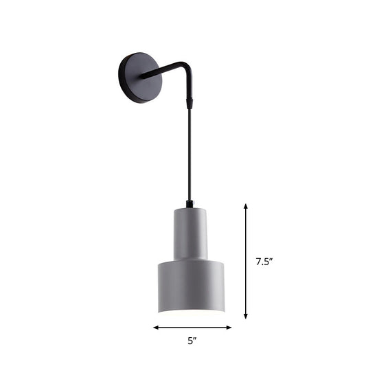 Vivolux | Trichter/Klok/Hirsch Wandleuchte Nordic Eisen Einfach Grau Wandmontierte Beleuchtungseinrichtung in Warm/Weiß Licht für Schlafzimmer