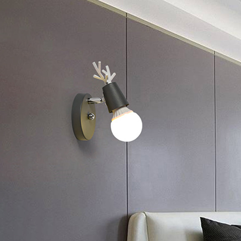 Vivolux | Polygon Cage/Antler Nachttischwandlampe Metallic 1 Kopf Nordic Verstellbare Wandleuchte in Schwarz/Blau/Weiß