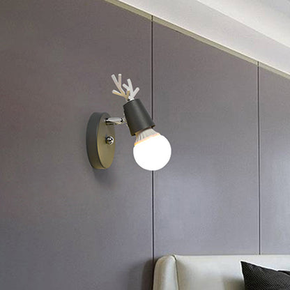 Vivolux | Polygon Cage/Antler Nachttischwandlampe Metallic 1 Kopf Nordic Verstellbare Wandleuchte in Schwarz/Blau/Weiß