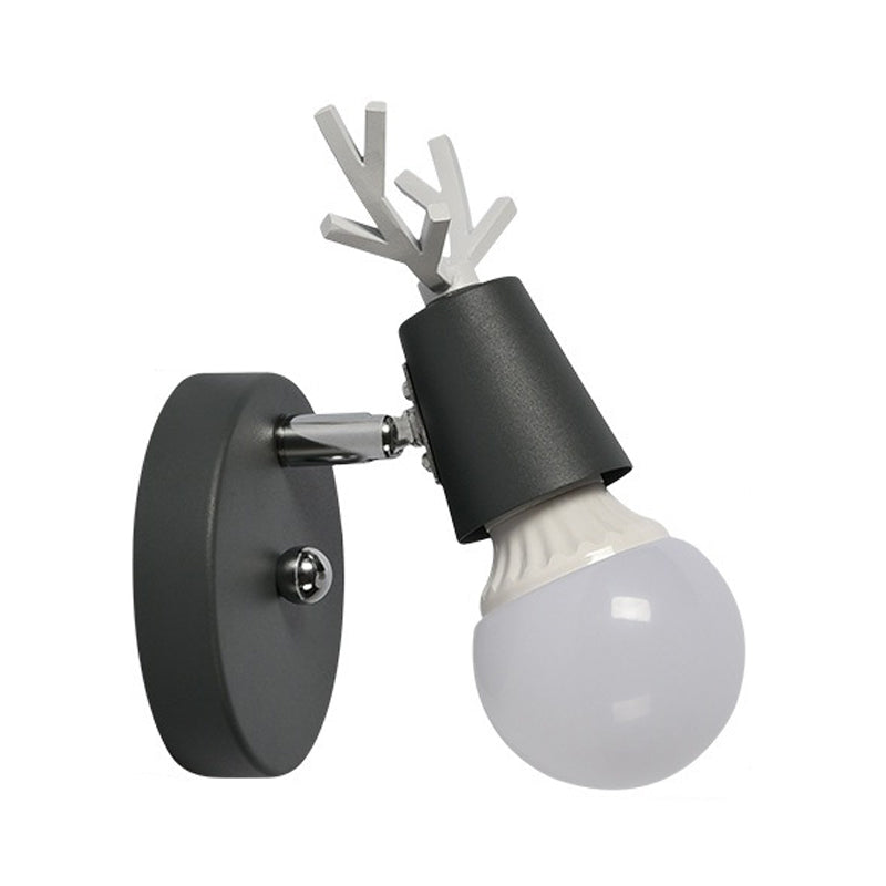 Vivolux | Polygon Cage/Antler Nachttischwandlampe Metallic 1 Kopf Nordic Verstellbare Wandleuchte in Schwarz/Blau/Weiß