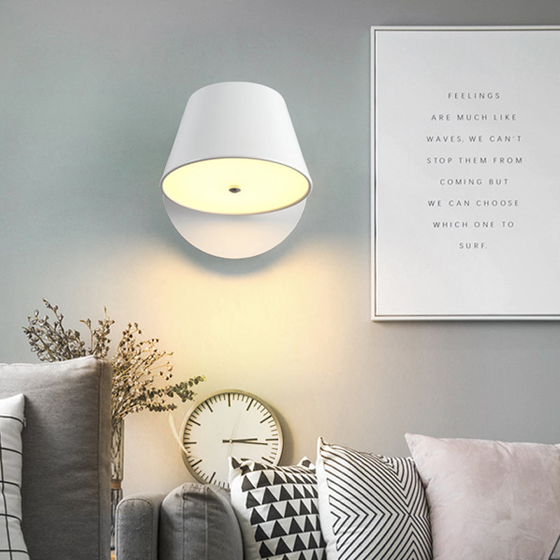 Vivolux | Noordse Tapas Schaduw Wandlamp Metaal Zwart/Wit Wandverlichting voor Slaapkamer Studieruimte