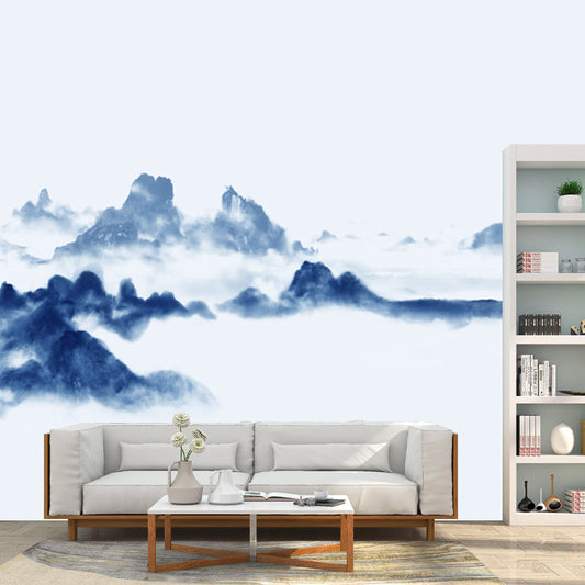 Vivolux | Riesen Natur Landschaft Wandbild Aufkleber Blau Vlies Wandkunst für Heimdekoration, Personalisierte