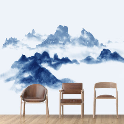 Vivolux | Riesen Natur Landschaft Wandbild Aufkleber Blau Vlies Wandkunst für Heimdekoration, Personalisierte