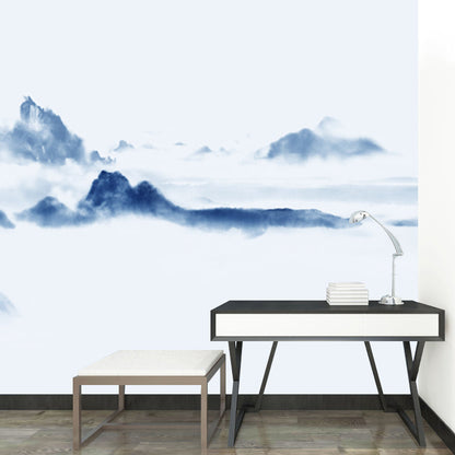 Vivolux | Riesen Natur Landschaft Wandbild Aufkleber Blau Vlies Wandkunst für Heimdekoration, Personalisierte