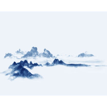 Vivolux | Riesen Natur Landschaft Wandbild Aufkleber Blau Vlies Wandkunst für Heimdekoration, Personalisierte