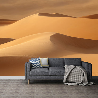 Vivolux | Whole Desert Hill Wallpaper Mural for Home Nature Landscape Wall Art in Yellow, Washable