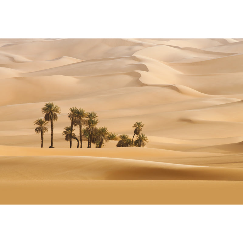 Vivolux | Grote Woestijnpalmboom Wanddekoration Gelb Non-Woven Stoff Wanddeko, Wasserdicht, Maßanfertigung