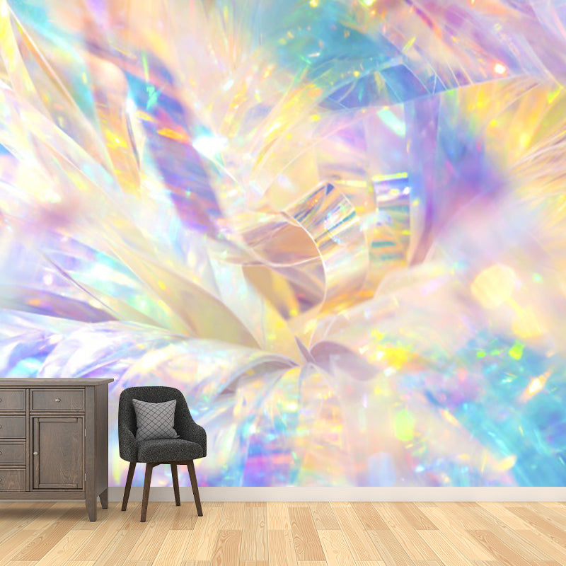 Vivolux | Gelbe zeitgenössische Wandtapete Extra Large abstrakte Wandverkleidung für Innenwände