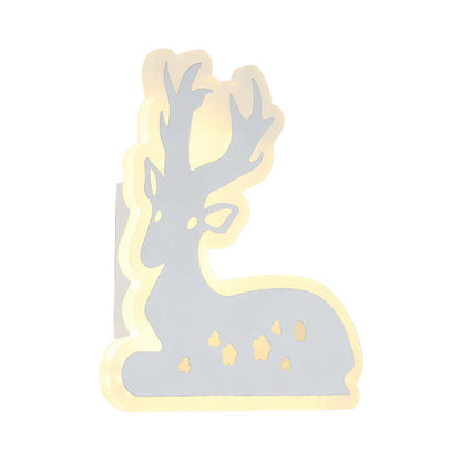 Vivolux | Corridor Trap Sika Hert Wandlamp Acryl Dier Witte Afwerking Sconcelicht