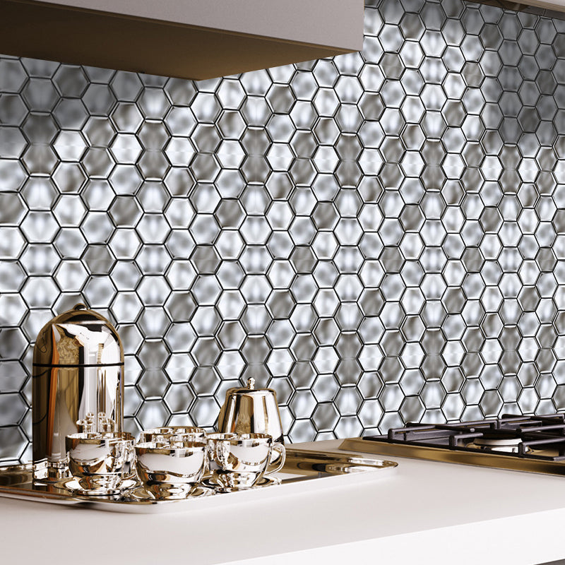 Vivolux | Stick On 3D Hexagon Wallpaper Panel Set Contemporary PVC Wandbekleding, 12,2 vierkante voet