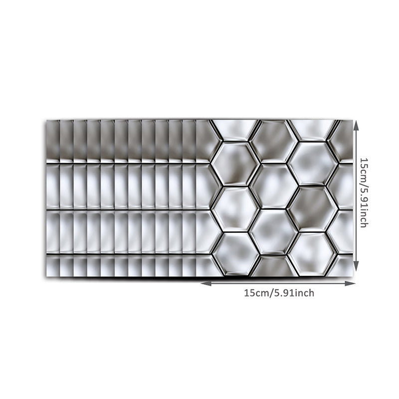 Vivolux | Stick On 3D Hexagon Wallpaper Panel Set Contemporary PVC Wandbekleding, 12,2 vierkante voet
