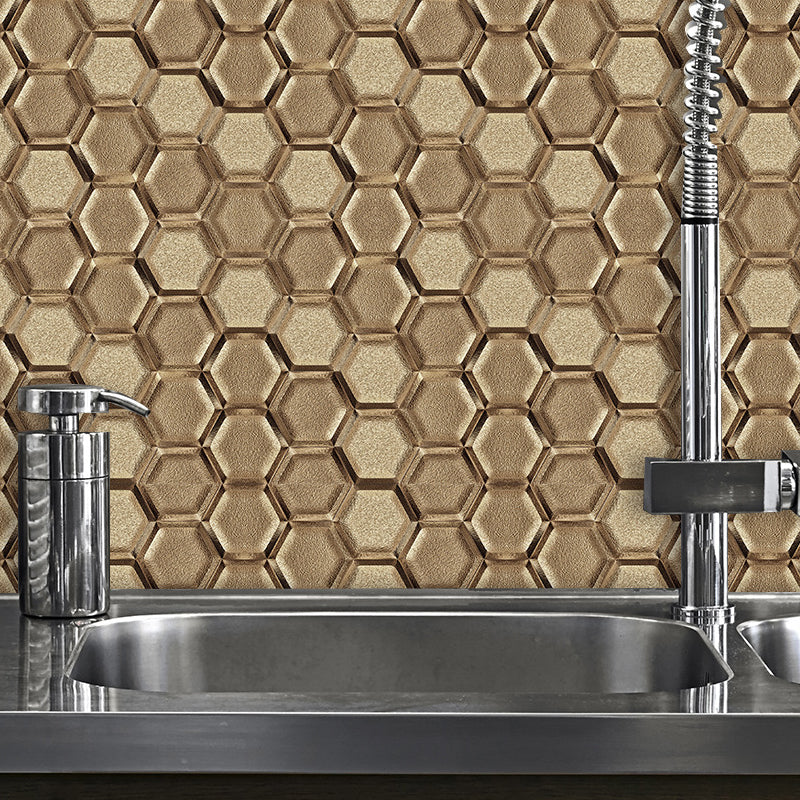 Vivolux | Stick On 3D Hexagon Wallpaper Panel Set Contemporary PVC Wandbekleding, 12,2 vierkante voet