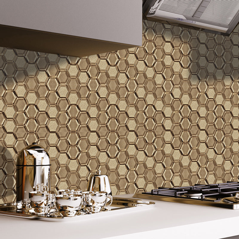 Vivolux | Stick On 3D Hexagon Wallpaper Panel Set Contemporary PVC Wandbekleding, 12,2 vierkante voet
