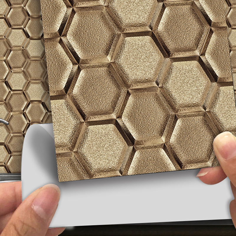 Vivolux | Stick On 3D Hexagon Wallpaper Panel Set Contemporary PVC Wandbekleding, 12,2 vierkante voet