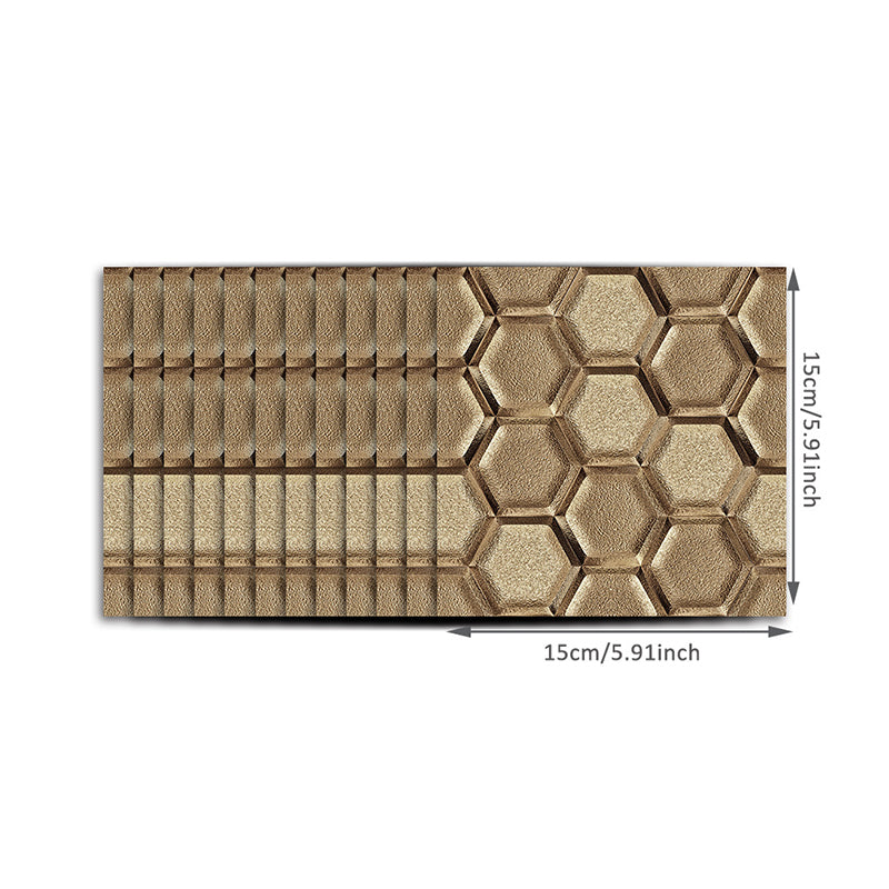 Vivolux | Stick On 3D Hexagon Wallpaper Panel Set Contemporary PVC Wandbekleding, 12,2 vierkante voet