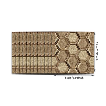 Vivolux | Stick On 3D Hexagon Wallpaper Panel Set Contemporary PVC Wandbekleding, 12,2 vierkante voet