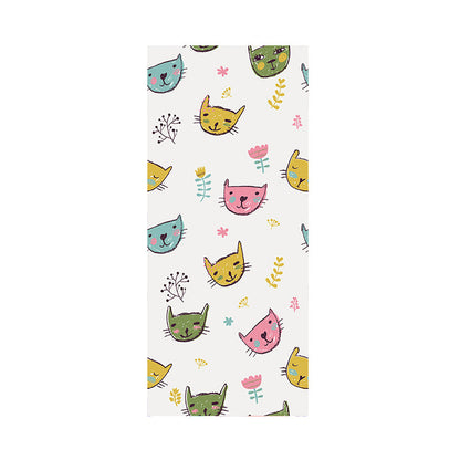 Vivolux | Novelty Katze Kopf Wandpaneel Cartoon PVC Wanddekoration in Gelb, Peelen und Kleben
