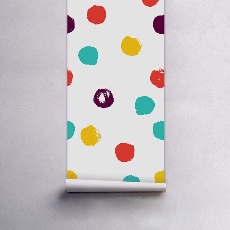 Vivolux | Kinderkunst Gepunkte Tapetenpaneel Rot-Blau-Gelb Pickup-Sticks Wanddeko für Kinderzimmer