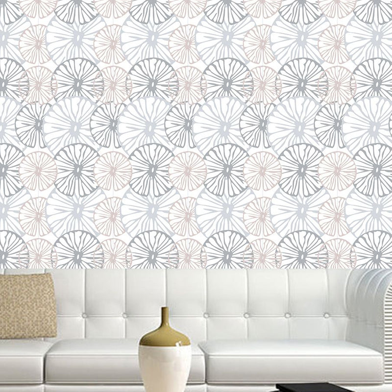 Vivolux | Cottage Lemon Slice Tapetenelemente Pastellfarbe Selbstklebende Wandkunst für das Wohnzimmer