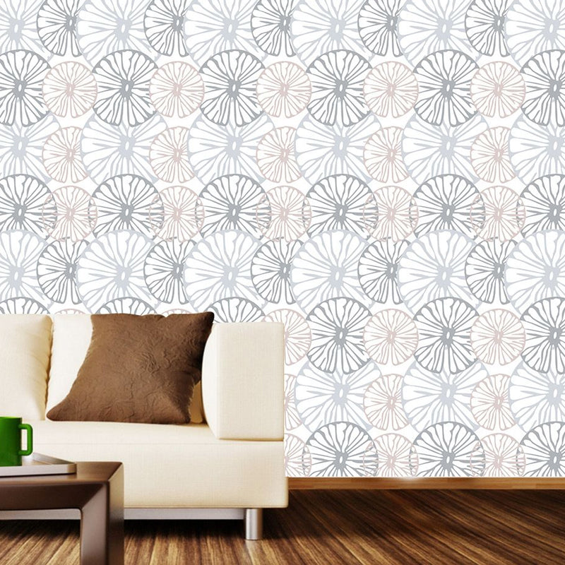 Vivolux | Cottage Lemon Slice Tapetenelemente Pastellfarbe Selbstklebende Wandkunst für das Wohnzimmer