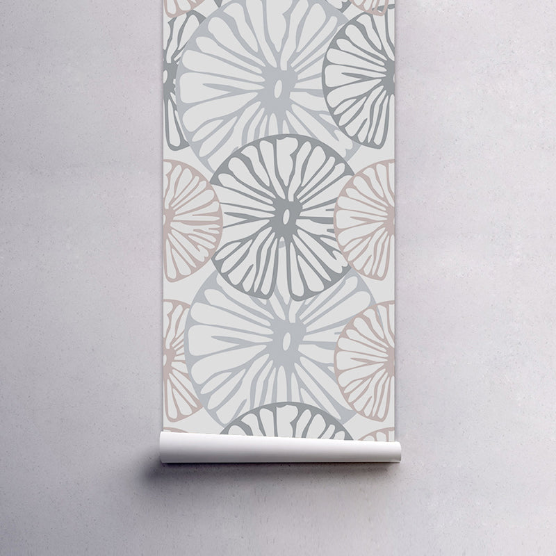 Vivolux | Cottage Lemon Slice Tapetenelemente Pastellfarbe Selbstklebende Wandkunst für das Wohnzimmer