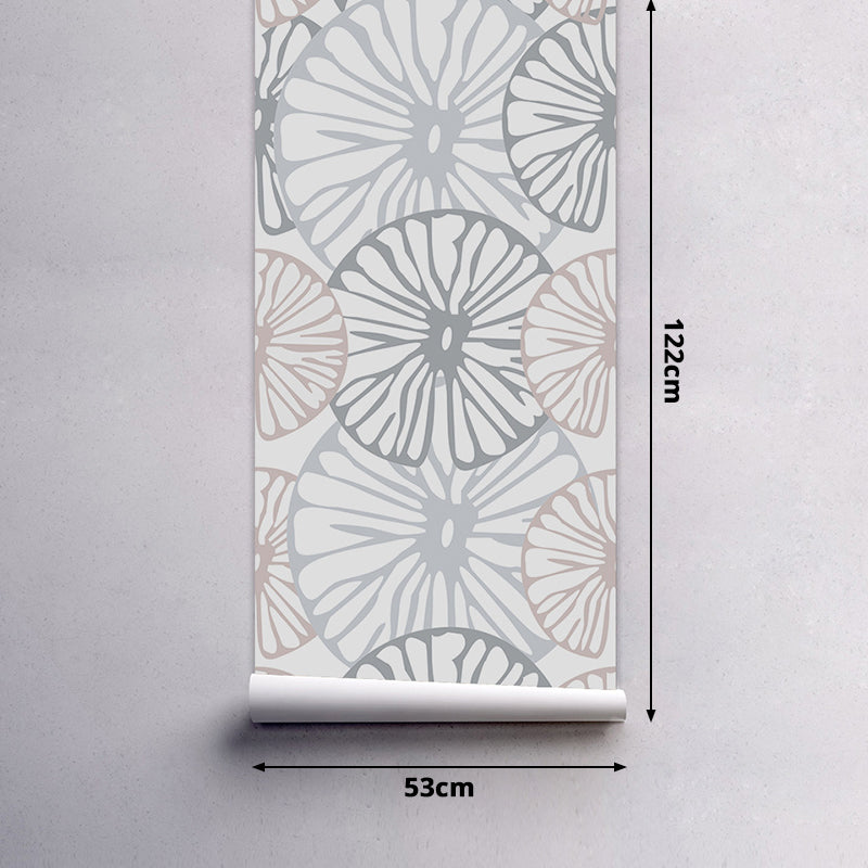 Vivolux | Cottage Lemon Slice Tapetenelemente Pastellfarbe Selbstklebende Wandkunst für das Wohnzimmer