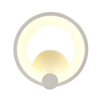 Vivolux | Eivormige Wandlamp Simpel Stijl Acryl LED Wandarmatuur in Wit für Nachttisch