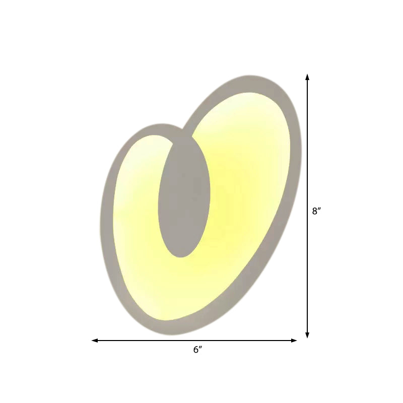 Vivolux | Acrylius Herzförmige Wandlampe Wohnzimmer Hübsche LED Wandleuchte in Weiß Finish