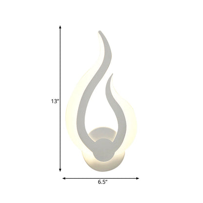 Vivolux | Kreatives feuerförmiges Wandlicht Acryl mit LED-Wandscheinwerfer für Küche Esszimmer