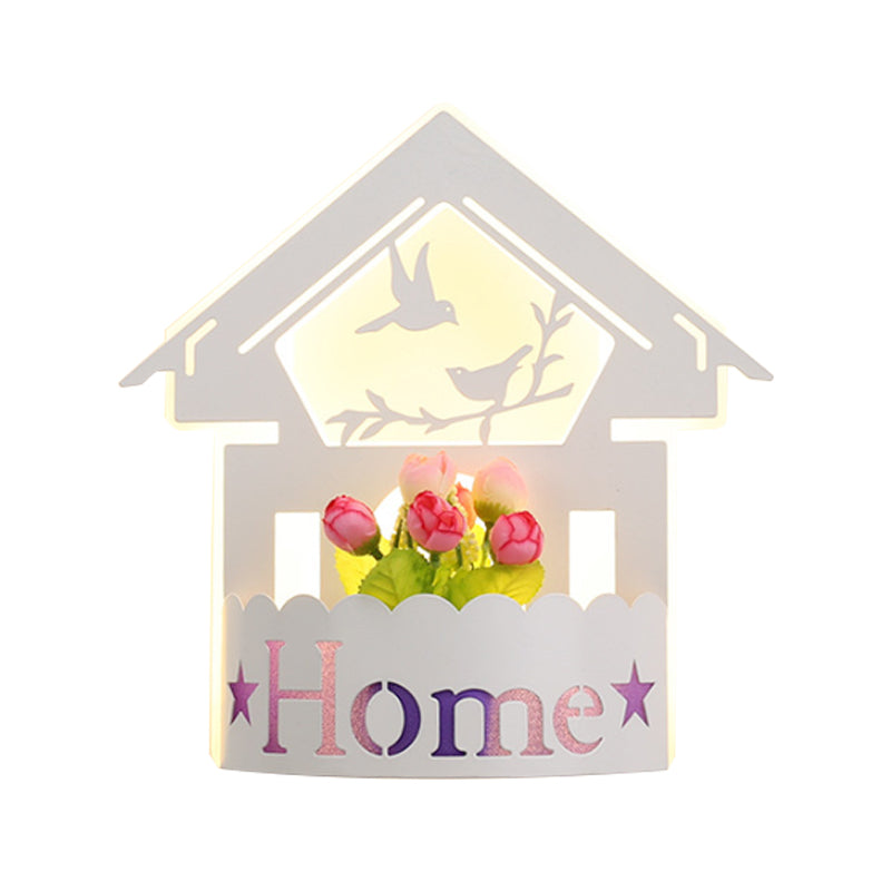 Vivolux | Cartoon Muster Wohnzimmer Wandleuchte Acryl Dekorativ LED Wandlampe in Weiß