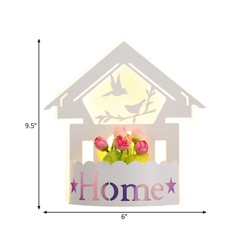 Vivolux | Cartoon Muster Wohnzimmer Wandleuchte Acryl Dekorativ LED Wandlampe in Weiß