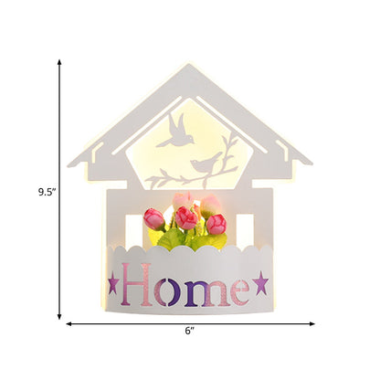 Vivolux | Cartoon Muster Wohnzimmer Wandleuchte Acryl Dekorativ LED Wandlampe in Weiß