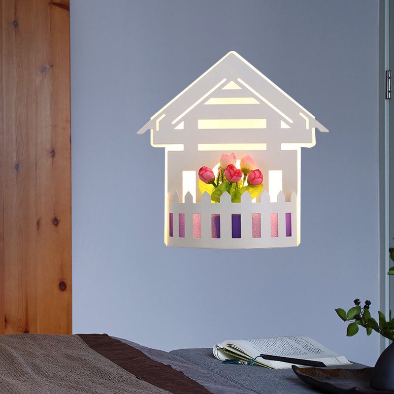Vivolux | Cartoon Muster Wohnzimmer Wandleuchte Acryl Dekorativ LED Wandlampe in Weiß