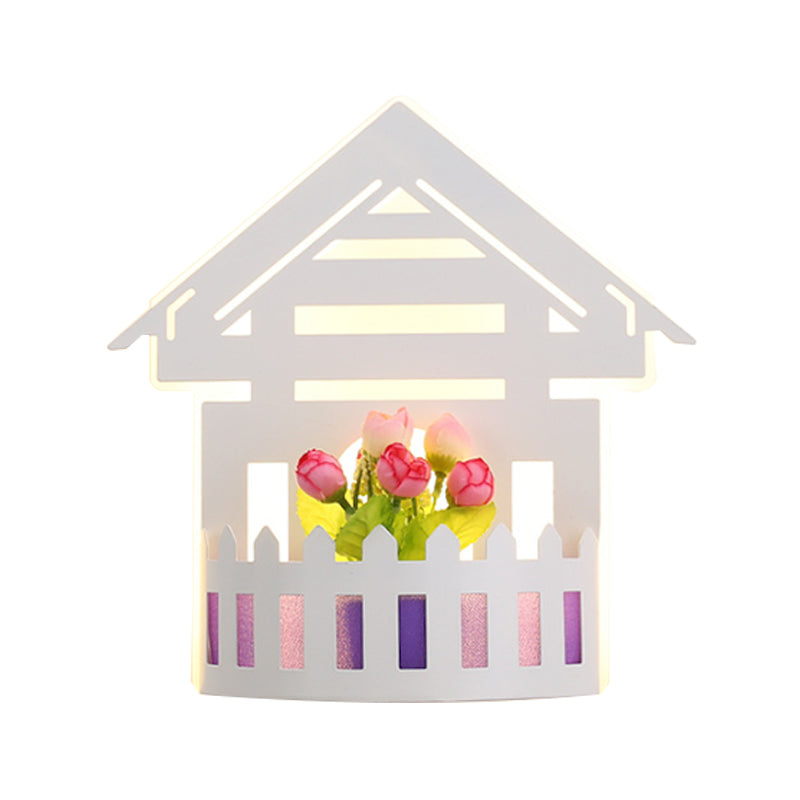 Vivolux | Cartoon Muster Wohnzimmer Wandleuchte Acryl Dekorativ LED Wandlampe in Weiß