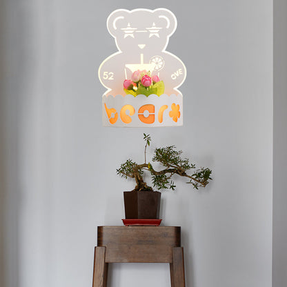 Vivolux | Cartoon Muster Wohnzimmer Wandleuchte Acryl Dekorativ LED Wandlampe in Weiß