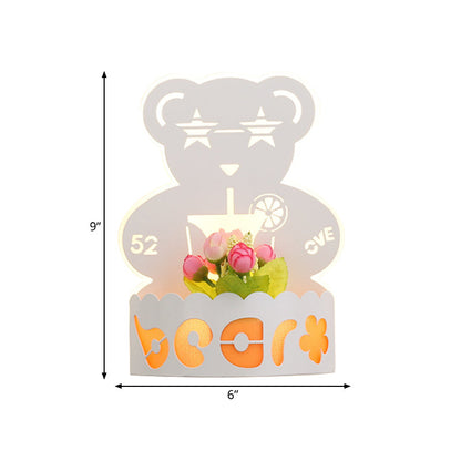 Vivolux | Cartoon Muster Wohnzimmer Wandleuchte Acryl Dekorativ LED Wandlampe in Weiß