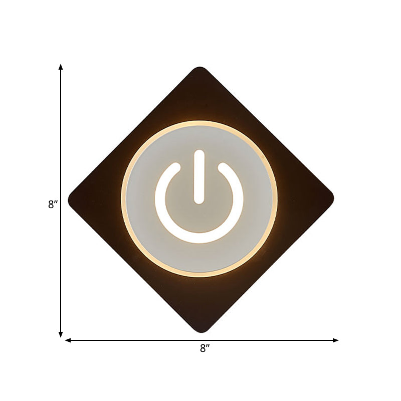 Vivolux | Acryl Rechteckige LED Wandlampe Arbeitszimmer Moderne Kreative Wandleuchte in Weiß