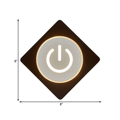 Vivolux | Acryl Rechteckige LED Wandlampe Arbeitszimmer Moderne Kreative Wandleuchte in Weiß