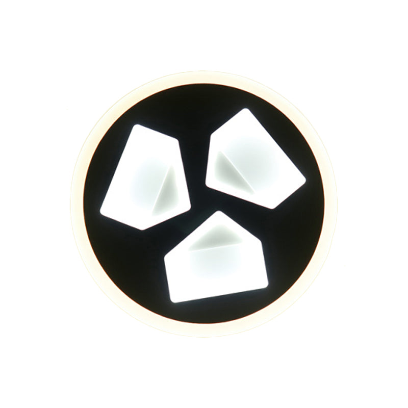 Vivolux | Esszimmer Kreis Wandleuchte Acryl Modern LED Wandleuchte Licht in Schwarz