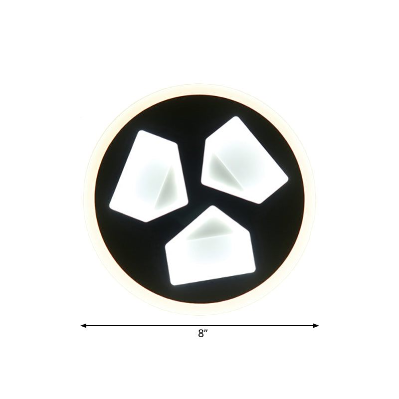 Vivolux | Esszimmer Kreis Wandleuchte Acryl Modern LED Wandleuchte Licht in Schwarz