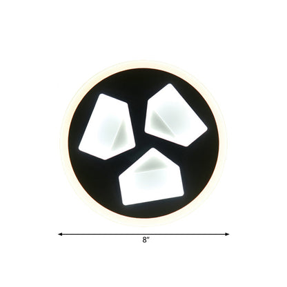 Vivolux | Esszimmer Kreis Wandleuchte Acryl Modern LED Wandleuchte Licht in Schwarz