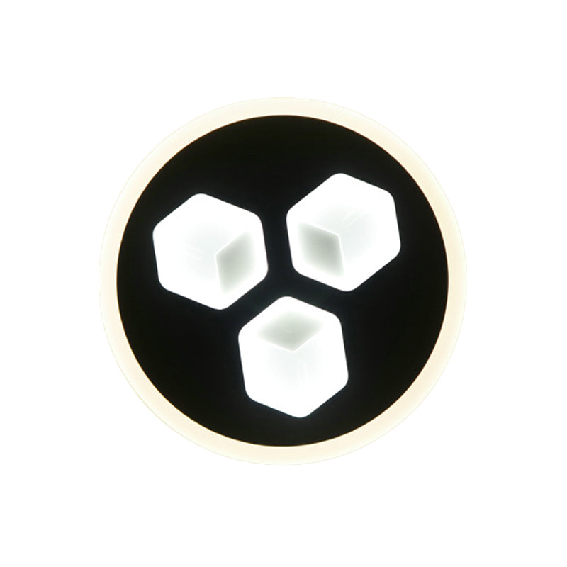 Vivolux | Esszimmer Kreis Wandleuchte Acryl Modern LED Wandleuchte Licht in Schwarz