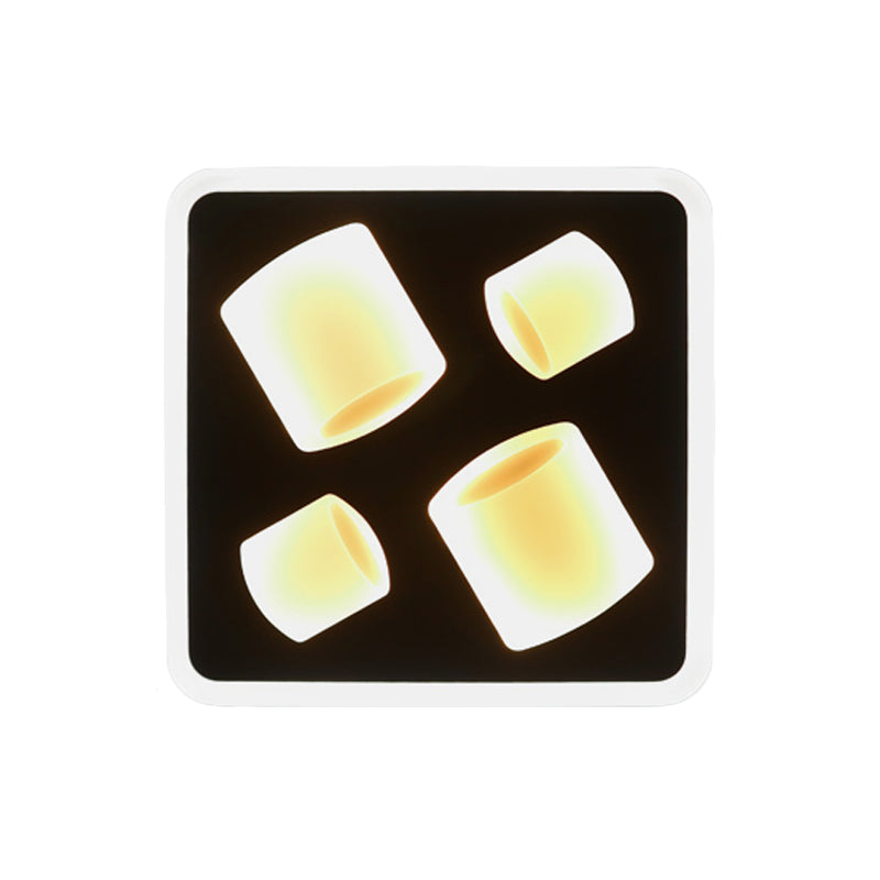 Vivolux | Art Deco Vierkante Wandlamp Metall LED Wandlamp in Schwarz für das Arbeitszimmer