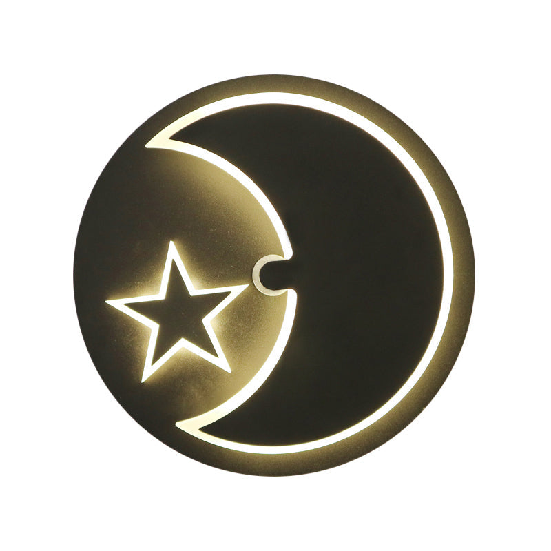 Vivolux | Maan & Ster Wandlamp Moderne Romantische Acryl LED Wandlamp Licht voor Studiekamer