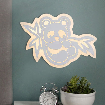 Vivolux | Kid Schlafzimmer Panda Wandlampe Acryl Modern Niedlich Weiße LED Wandlampe