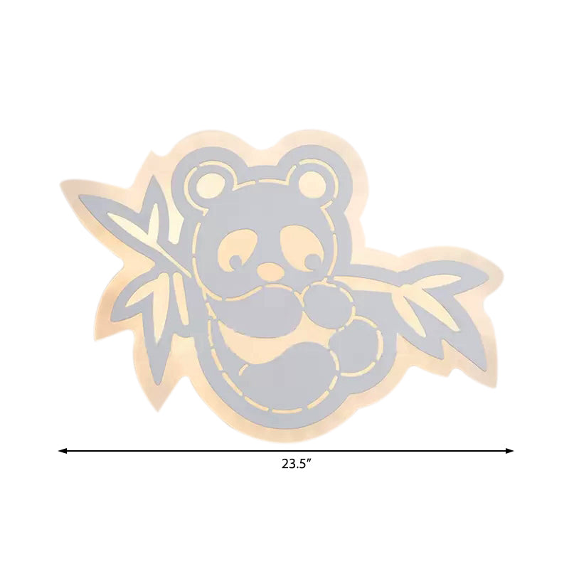 Vivolux | Kid Schlafzimmer Panda Wandlampe Acryl Modern Niedlich Weiße LED Wandlampe