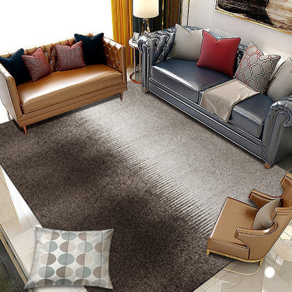 Vivolux | Dunkle Farbe Minimalistische Innenmatte Polypropylen Abstrakte Teppich mit Linien Pflegeleicht Rutschfeste Teppich für Zimmer