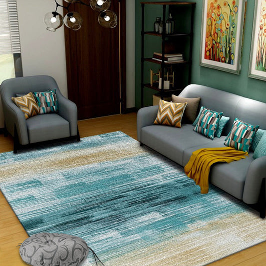 Vivolux | Dunkle Farbe Minimalistische Innenmatte Polypropylen Abstrakte Teppich mit Linien Pflegeleicht Rutschfeste Teppich für Zimmer