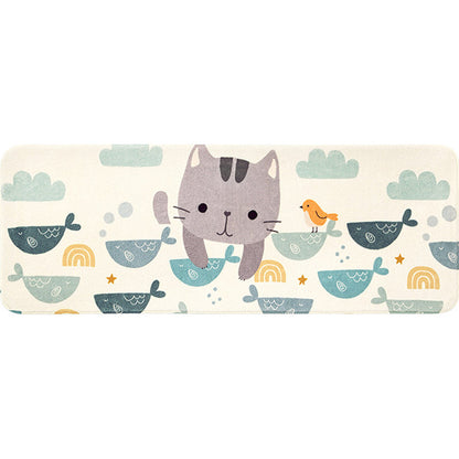 Vivolux | Nieuwigheid Cartoon Tapijt Kleurrijk Dieren Patroon Tapijt Huisdier Vriendelijk Antislip Vloerkleed voor Baby Kamer